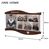 Cadre photo de graduation en bois ondulé avec impression UV personnalisée, cadre décoratif mural souvenir de diplôme