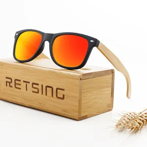 Custom Logo Bamboo Wood Sunglasses Polarized CE FDA Approved