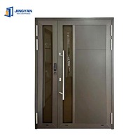Réfrigérateur simple à porte coulissante design moderne avec porte en verre laqué blanc givré, style porte ouverte en acier noir