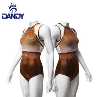 Mesdames Gymnastique Sublimée Mystique Serré Performance Personnalisé Votre Style Justaucorps Filles avec Cristaux