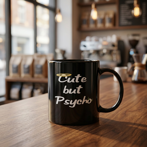 แก้วกาแฟเซรามิกสีดำ แก้วชาเซรามิกพิมพ์ลาย แก้วเซรามิกมีลายพิมพ์ ชาดำ กาแฟ - Product Image 2