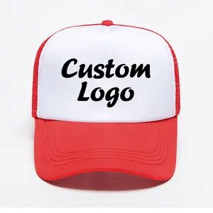 Oem Sport Caps Spons Topi Trucker Hoeden Custom Logo Borduurwerk Hoge Kwaliteit Print Vijf Panel Blanco Mesh Cap Lederen Patch