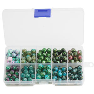 Zhb 8Mm Pha Lê Đá Tự Nhiên Hạt Kit 200Pcs Thủy Tinh Lỏng Vòng Hạt Cho Vòng Đeo Tay Tự Làm Vòng Cổ Trang Sức Phụ Kiện - Product Image 6