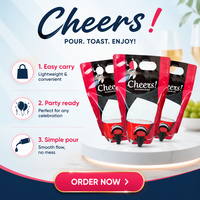 Sacs d'emballage liquides à fond double pli personnalisés 2L 5L 10L pour café, vin, jus, vodka, bière