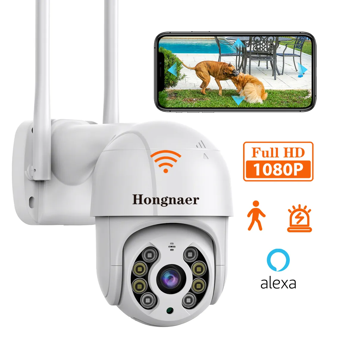 1080P HD tầm nhìn ban đêm icsee di động từ xa xem CCTV mạng không dây ngoài trời an ninh giám sát wifi máy ảnh