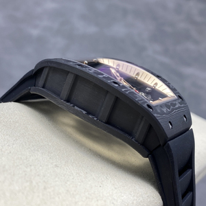 LuxurySkeleton Automatic Mechanical <b>Watch</b> Carbon Fiber <b>Case</b> Sapphire Crystal Rubber Strap 055 Men's Tourbillon Rectangle Dial - Product Image 6