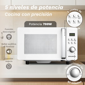 กรุนเคลเตาอบไมโครเวฟ 20 ลิตร 700 วัตต์ 5 ระดับพลังงาน เครื่องใช้ไฟฟ้าในครัว - Product Image 3