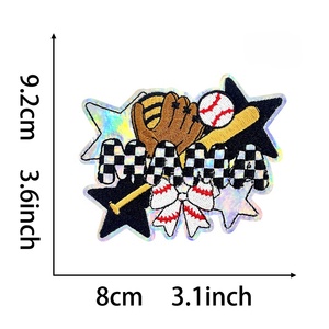 En stock : Patchs brodés sur le thème du football, à dos adhésif, prêts à être expédiés, pour la décoration de vêtements de sport, casques, maillots et équipements de supporter pour le jour du match. - Product Image 3