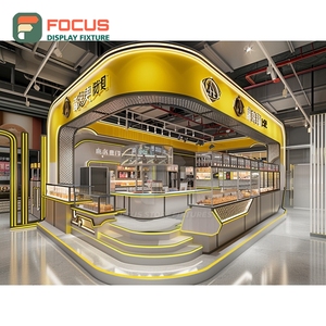 Vitrina Contemporánea para Café con Puerta de Vidrio, Estante para Exhibición de Mercancía, Gabinete de Café en Roble Natural - Product Image 2