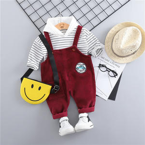 Ensemble formel coréen en coton pour garçon : Body, pantalon et chemise pour bébé - Vêtements pour enfants en gros - Product Image 3