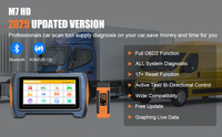 Escáner de Diagnóstico Automotriz Humzor NexzDAS M7 HD para Camiones de Trabajo Pesado, Sistema Completo para Vehículos Diésel de 12-24V, Herramientas OBD2
