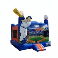 Structure gonflable commerciale en PVC 17x13x14 pieds pour enfants, thème Football et Baseball, pour divertissement, fêtes et location
