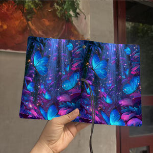 Bloc de notas A6 adecuado para <span class=keywords><strong>anotaciones</strong></span> de guión de estudiantes de teatro y horarios de ensayo con mariposas azules hojas moradas Spar - Product Image 6