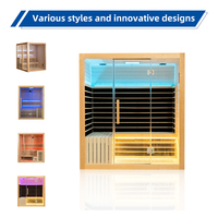 Kits de saunas à vapeur d'extérieur en bois d'épicéa, horloge murale pour sauna, sauna infrarouge portable pour une personne, douche à vapeur personnelle combinée