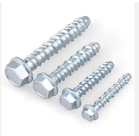 Ultimate Solution Carbon Steel Concrete Anchor Bolts Hex Flange Head 8mm Diameter Zinc Finish Strength Grade 8.8 for Heavy