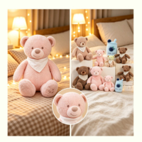 Ours en peluche personnalisé en velours chaud avec rembourrage en coton PP, jouet apaisant anti-stress, cadeau d'anniversaire pour hommes et femmes