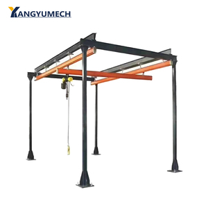 Pont roulant simple à suspension 2000 kg avec palan à chaîne manuel léger et monorail pour déplacement sur rail - Grue KBK 2000 kg - Product Image 1