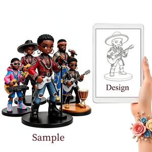 Weimeitoy ODM Giocattoli da Collezione in Stile Africano, <span class=keywords><strong>Action</strong></span> <span class=keywords><strong>Figure</strong></span> Personalizzata in PVC Morbido Versione Q Scala 1/6, Figurina Trendy di Cantante di Gruppo Musicale - Product Image 1