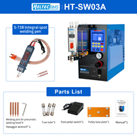 Machine à souder pneumatique industrielle Heltec Energy 6KW 1200A avec compresseur d'air intégré, transformateur, soudeuse par points portable