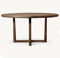 Table à manger ronde en chêne RH OEM, style moderne, ferme, appartement, restaurant, hôtel de luxe, villa, meubles personnalisables