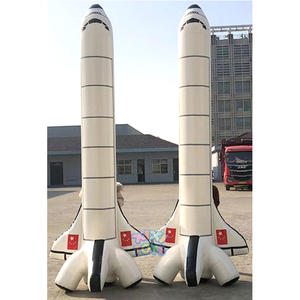 Cohete inflable sellado de PVC personalizado de 4m <span class=keywords><strong>H</strong></span> para exteriores, globos de astronauta OVNI inflables con tema espacial para eventos - Product Image 3