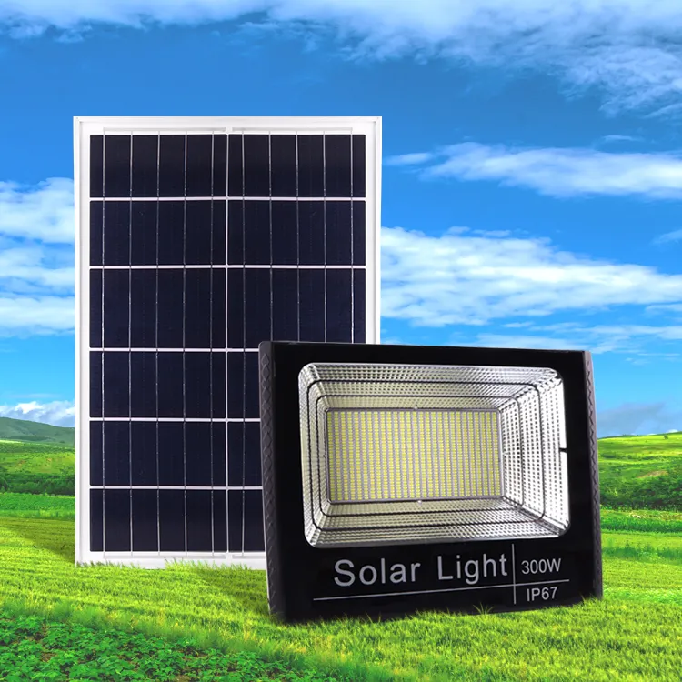 Sensor Warm White Led Flood Light Dc 150w Solar Panel Flood Light Outdoor Ip67