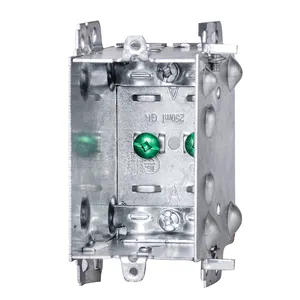 1104-LH metallic 3x2 single gang switch electrical box