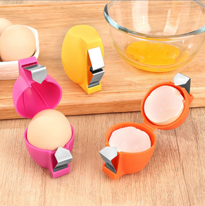Ouvre-coquille d'œuf, coupe rapidement les œufs durs, éplucheur d'œufs, brise-coquille d'œuf en acier inoxydable, gadget de cuisine - Product Image 3