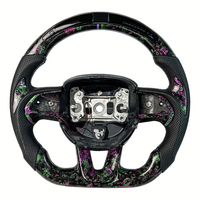 Volant en fibre de carbone rouge forgé personnalisé haut de gamme avec écran LED pour Dodge Charger Challenger Hellcat Durango SRT