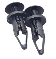 Clips de fixation universels en plastique noir pour voiture, type rivet à vis, pour garnitures de carrosserie, pare-chocs, ailes et panneaux intérieurs