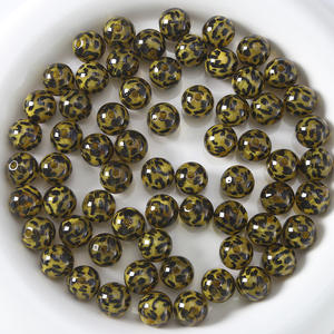 <span class=keywords><strong>CIFU</strong></span> Nuevo Collar de Moda con Cuentas Redondas de Resina Acrílica Brillante UV AB de 16mm con Estampado de Leopardo para Joyería y Bolígrafos - Product Image 6