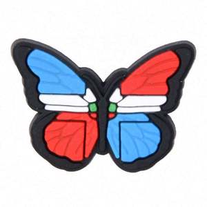 Bandera nacional PVC <span class=keywords><strong>sangre</strong></span> en fuera Zapatos zapato encantos Decoraciones para bandas Pulsera Regalos <span class=keywords><strong>de</strong></span> fiesta - Product Image 5