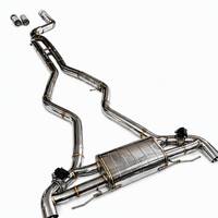 Échappement arrière en acier inoxydable Valvetronic pour BMW M340i G20 M440i G22, fixation directe sur le diffuseur d'origine.