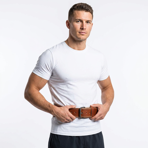 New Arrival High Quality Leather Power Lifting <b>Belt</b> with Buckle Closure Non-Slip Adjustable for Unisex Gym Bodybuilding Fitness - Product Image 1