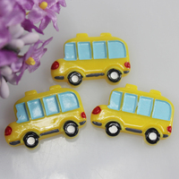 100 pièces Simulation mignon voiture Flatback Cabochon bricolage artisanat Scrapbooking Fit téléphone résine décoration accessoires Slime breloques
