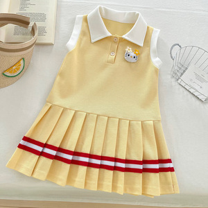 Nouvelle collection 2025 : Ensemble robe polo style coréen pour filles, motif lapin de dessin animé, style collège, pour <span class=keywords><strong>sœur</strong></span> et bébé 17272-17273 - Product Image 2
