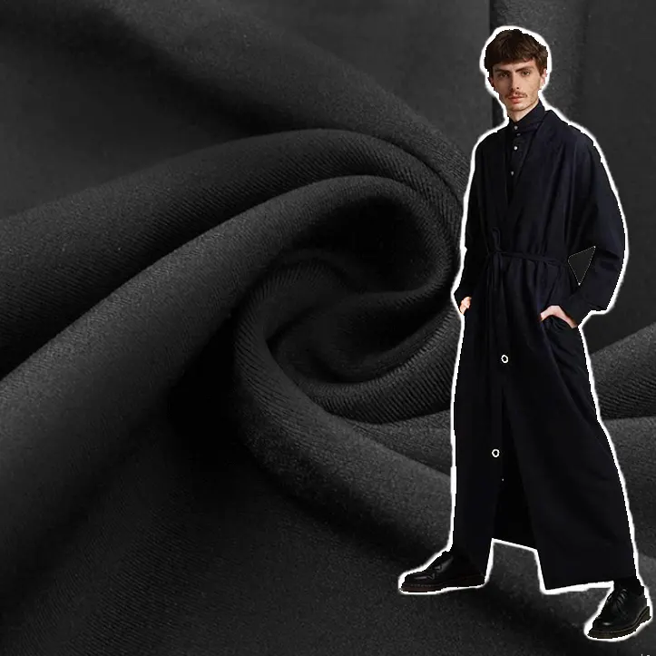 Tùy chỉnh màu sắc 150cm 85gsm bền vững TR abaya vải Polyester Spandex shirting suiting vải cho người đàn ông phù hợp với