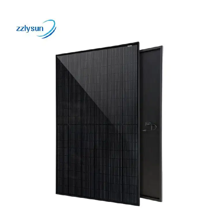 Entrepôt européen Panneau solaire Pv 400 watts 400 W 410W 450W 500W 550W 600W panneau photovoltaïque système de panneau solaire mono noir pour la maison