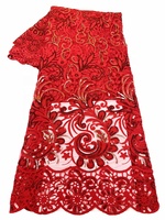 Tissu dentelé africain, dentelle brodée, vente en gros, dentelle
