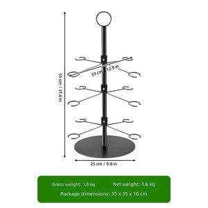Tree Shaped Detachable Metal Rack Multi Tier Champagne Wine Glass Display <b>Stand</b> Tabletop Cocktail Cup Holder For Bar Wedding - Product Image 4