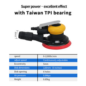 ウッドカー用5インチ空気圧エアオービタルサンダーエアサンディングマシン研磨機 - Product Image 4