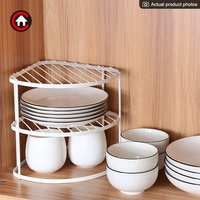 Étagère multifonctionnelle en fil métallique à 3 niveaux, organisateur de garde-manger, organisateur d'assiettes pour armoire de cuisine, support de comptoir