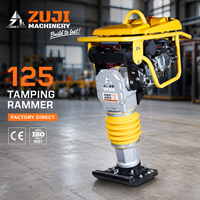Compacteur vibrant HCD125 de haute qualité 5,5 CV à essence, diesel ou électrique, pour la construction de routes et le compactage du sol, force d'impact 15KN