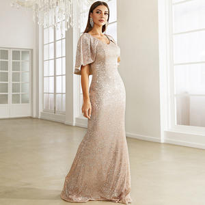 Dames Avondfeest Jurk <span class=keywords><strong>Prom</strong></span> Dress Bling Lovertjes Dames Formele Kleding Jurken V Hals Split Lange Jurk - Product Image 6