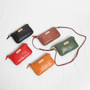 Sac messager vintage pour femme en cuir véritable, sac bandoulière à fermeture éclair - Product Image 2