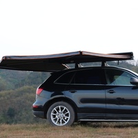 Auvent autoportant 270° avec éclairage LED, protection solaire latérale pour voiture, abri pliable quatre saisons, imperméable, pare-soleil, tentes murales