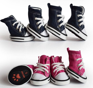 Nuevos productos Zapatos para mascotas Deportes Casual Impermeable Suelas antideslizantes Transpirable Cómodo Botas para mascotas Zapatos <span class=keywords><strong>de</strong></span> lona para perros - Product Image 3