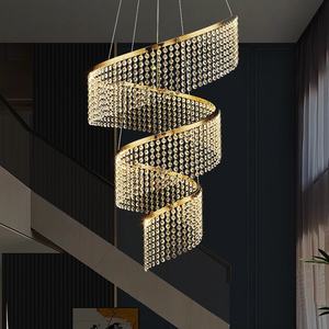 Lusso nordico lampadario di cristallo moderno per la casa per il progetto Hotel Hall Hall Villa soggiorno ovale soffitto appeso - Product Image 5