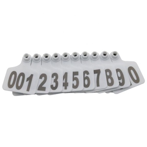 100个一袋塑料牛猪羊耳标标签白色动物方形奶牛耳标 - Product Image 6