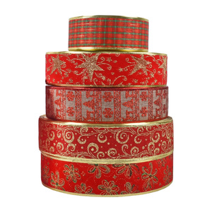 Color-Printed Festival Decorations Ribbon <b>Christmas</b> Tree Dress-Up and <b>Gift</b> <b>Box</b> Packaging Belt - Product Image 5